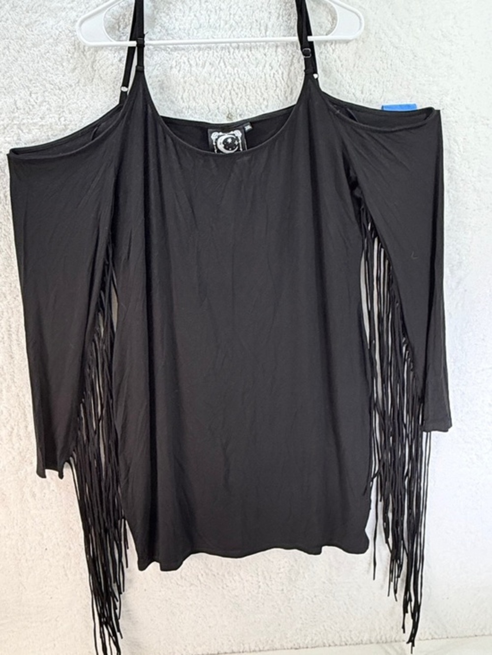 Killstar Black off the Shoulder Fringe Top Plus Size 3XL